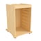 Flash Furniture Bright Beginnings Commercial Space Saving Wooden Mobile STEAM Wall Accessory Board Storage Cart, Locking Caster Wheels, Kid Friendly Design, Natural MK-ME06639-GG - alternate 1